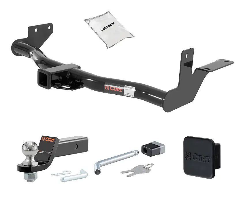 01 - 03 ISUZU Rodeo Sport With under-vehicle spare 2in. CURT Trailer Hitch + Ball Mount + Cover + Lock Kit HWA1520