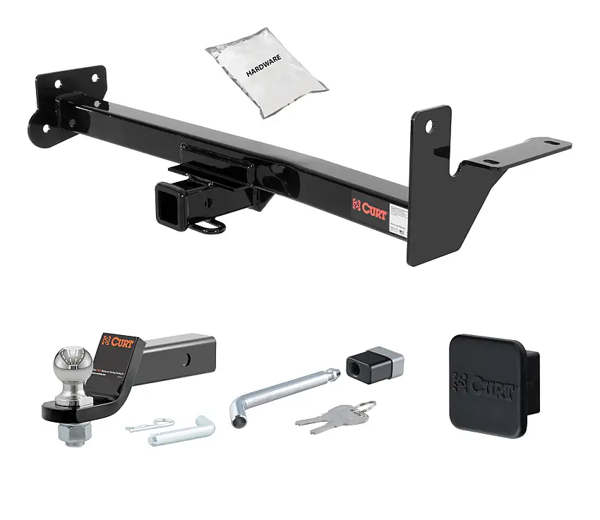 01 - 03 ISUZU Rodeo Sport With door mounted spare 2in. CURT Trailer Hitch + Ball Mount + Cover + Lock Kit HWA1521