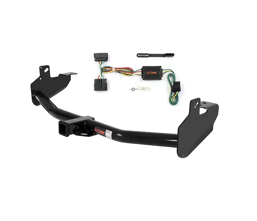 04 - 12 GMC Canyon Curt 2", Class 3 Trailer Tow Hitch + 4-flat Wiring Kit 13252