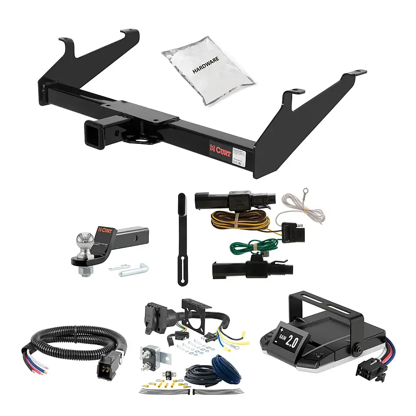 02-02 Dodge Ram 1500 Factory style (built before 11/02) 2 CURT Trailer Hitch + Assure Proportional Brake Controller Kit HBCW720