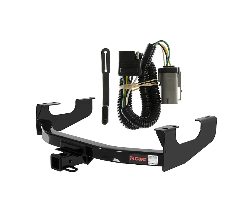 02 - 04 Ford F-250 Super Duty Curt 2", Class 3 Trailer Tow Hitch + 4-flat Wiring Kit 13355