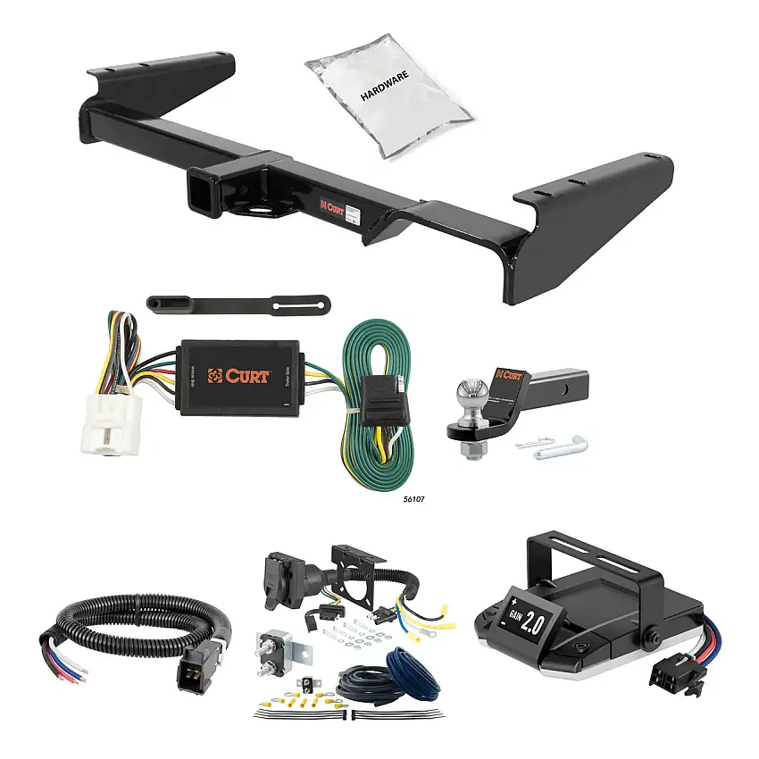 04-07 Toyota Highlander 2 CURT Trailer Hitch + Assure Proportional Brake Controller Kit HBCW2395