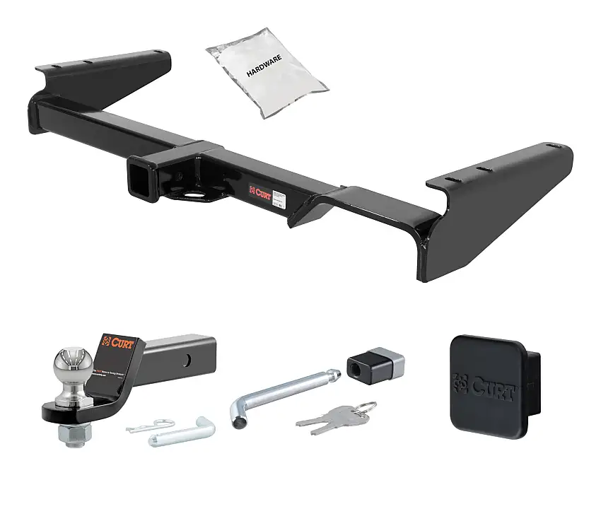 01 - 03 Toyota Highlander 2in. CURT Trailer Hitch + Ball Mount + Cover + Lock Kit HWA2396