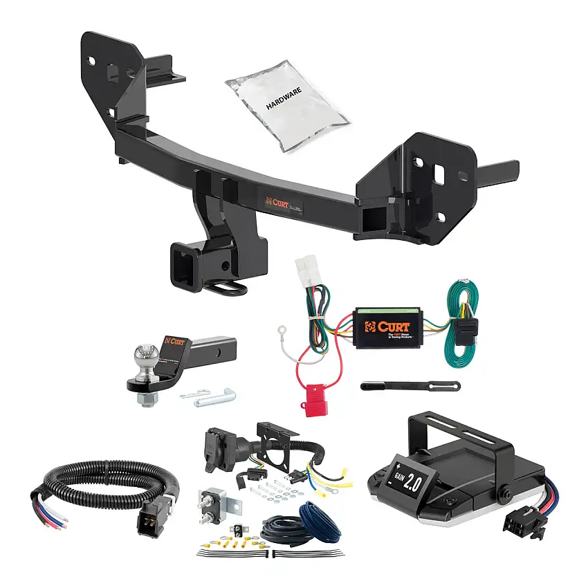 00-04 Subaru Outback Sedan 1.25 CURT Trailer Hitch + Assure Proportional Brake Controller Kit HBCW2307