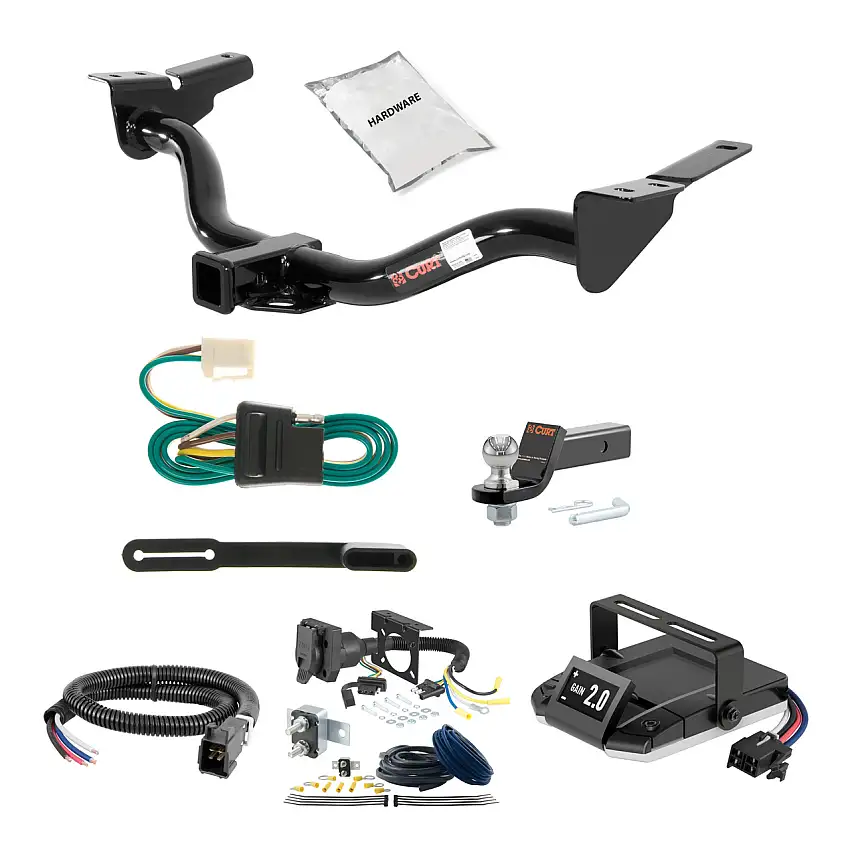 01-04 Ford Escape 2 CURT Trailer Hitch + Assure Proportional Brake Controller Kit HBCW820