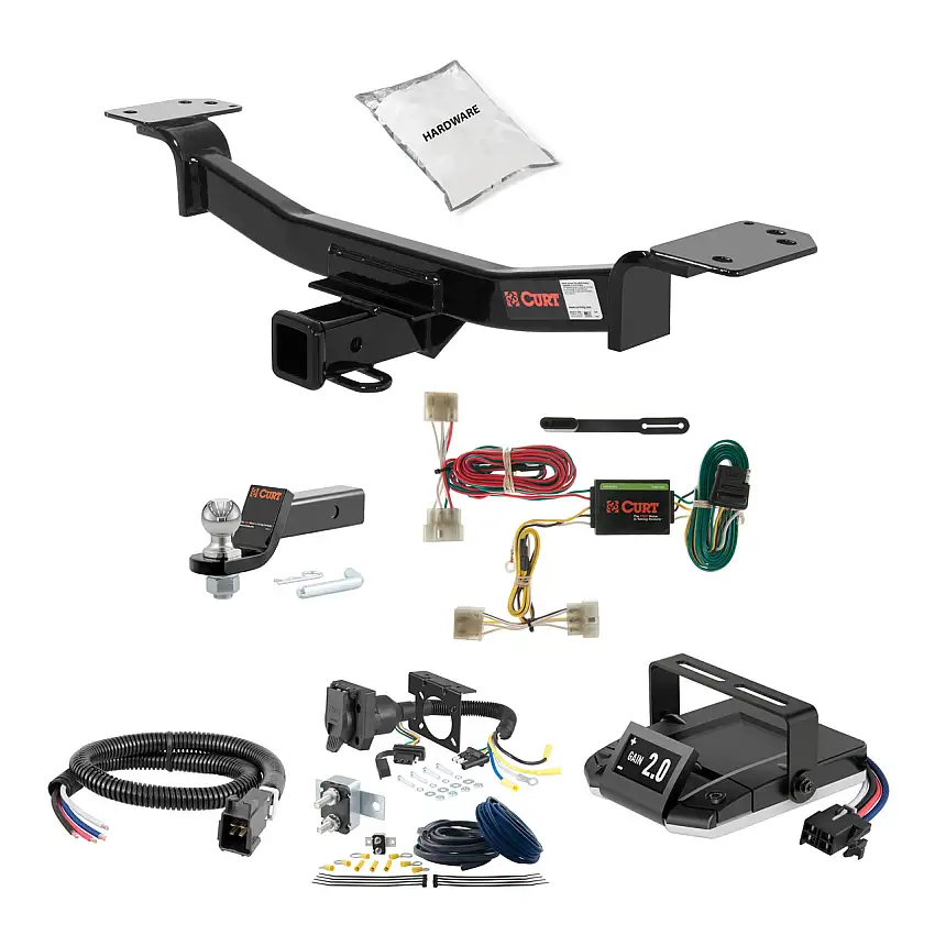 04-10 KIA Sportage 1.25 CURT Trailer Hitch + Assure Proportional Brake Controller Kit HBCW1640