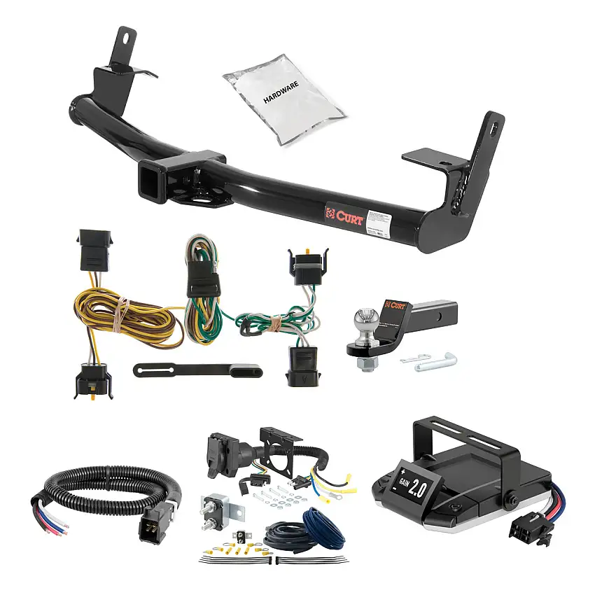 01-03 Ford  2 CURT Trailer Hitch + Assure Proportional Brake Controller Kit HBCW841