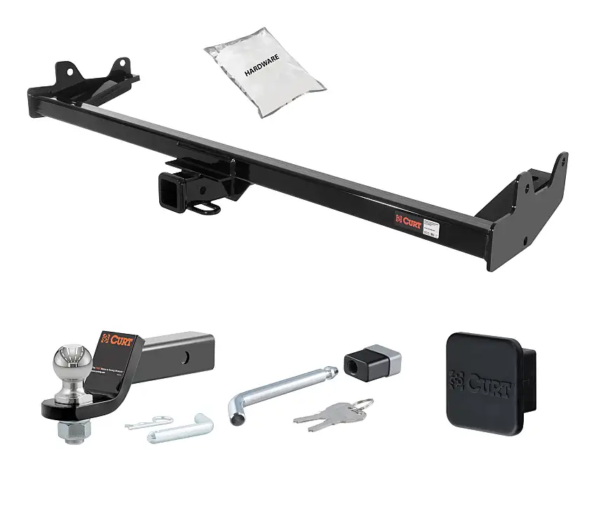 04 - 07 Ford Freestar 2in. CURT Trailer Hitch + Ball Mount + Cover + Lock Kit HWA946
