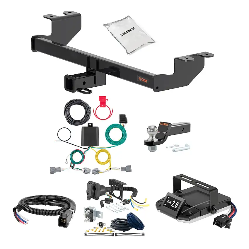 02-06 Nissan Altima Sedan 1.25 CURT Trailer Hitch + Assure Proportional Brake Controller Kit HBCW2011