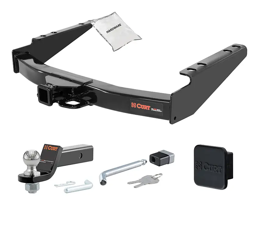 00 - 05 Ford Excursion 2in. CURT Trailer Hitch + Ball Mount + Cover + Lock Kit HWA827