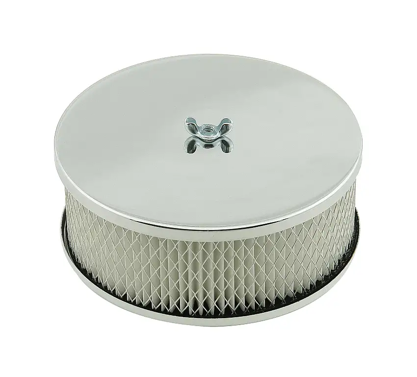 Mr. Gasket 1485 Mr. Gasket Air Cleaner - 6-1/2 Inch Diameter, 2-7/16 Inch Tall - Chrome
