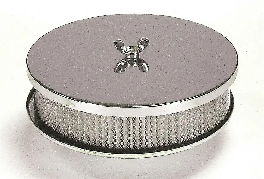Mr. Gasket 1491 Mr. Gasket Air Cleaner - 6-1/2 Inch x 2 Inch - Chrome