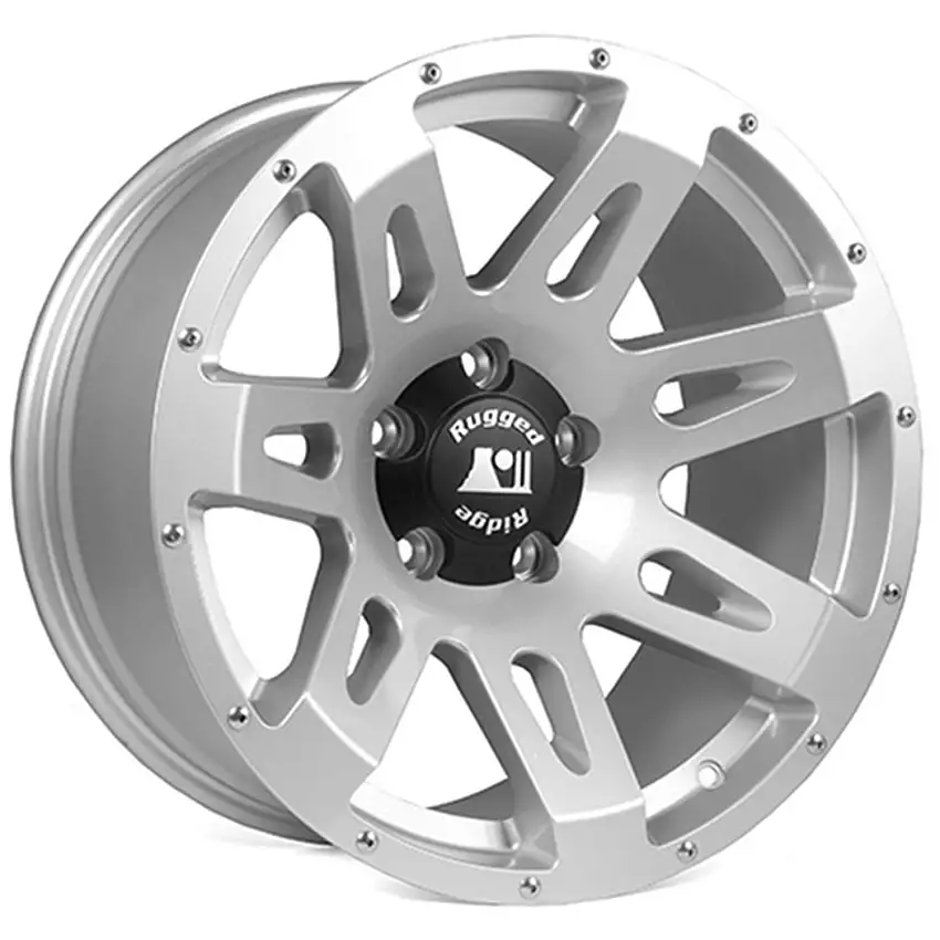 Rugged Ridge 15305.40 XHD Wheel; 18x9; Silver; 07-17 Jeep Wrangler JK