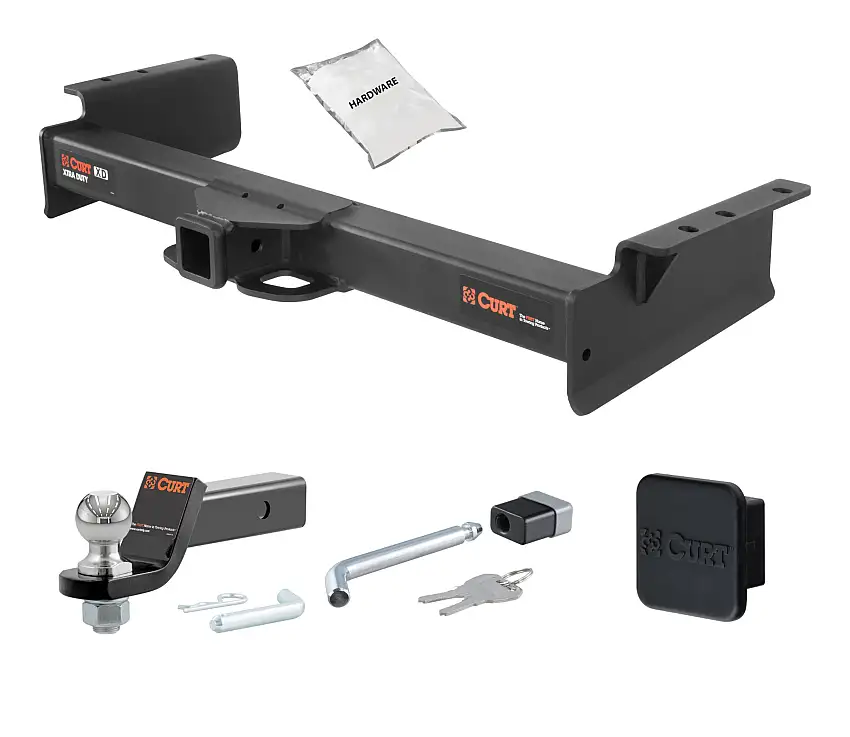 03 - 06 Cadillac Escalade EXT 2in. CURT Trailer Hitch + Ball Mount + Cover + Lock Kit HWA237