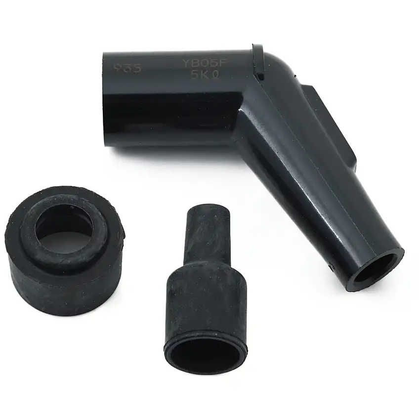 Black Spark Plug Cap, 60 Degree Angled