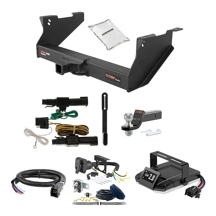 03-10 Dodge Ram 3500 Excluding factory receiver 2.5 CURT Trailer Hitch + Assure Proportional Brake Controller Kit HBCW743