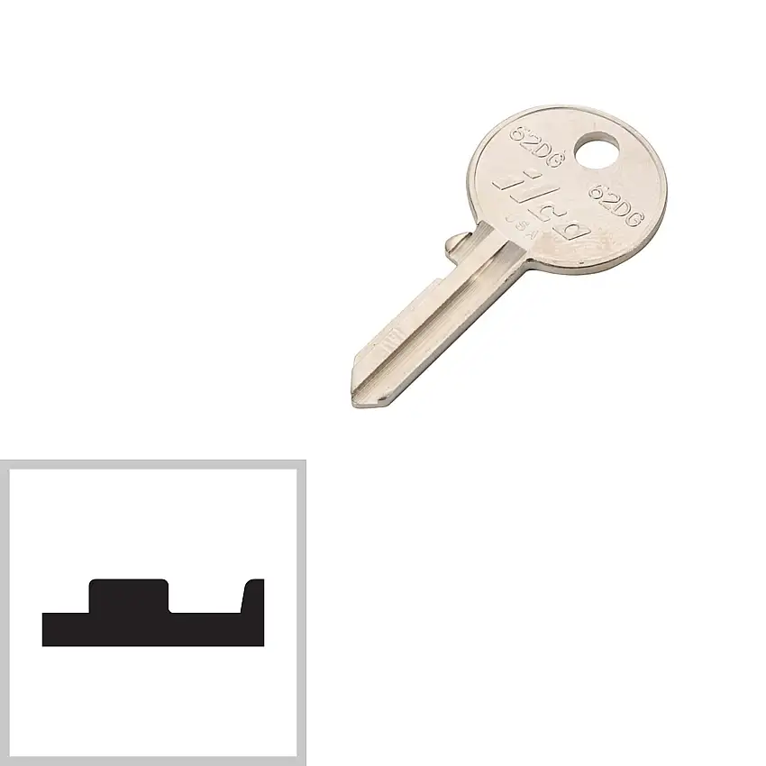 Key Blank, Polished Brass, FA Series, No logo