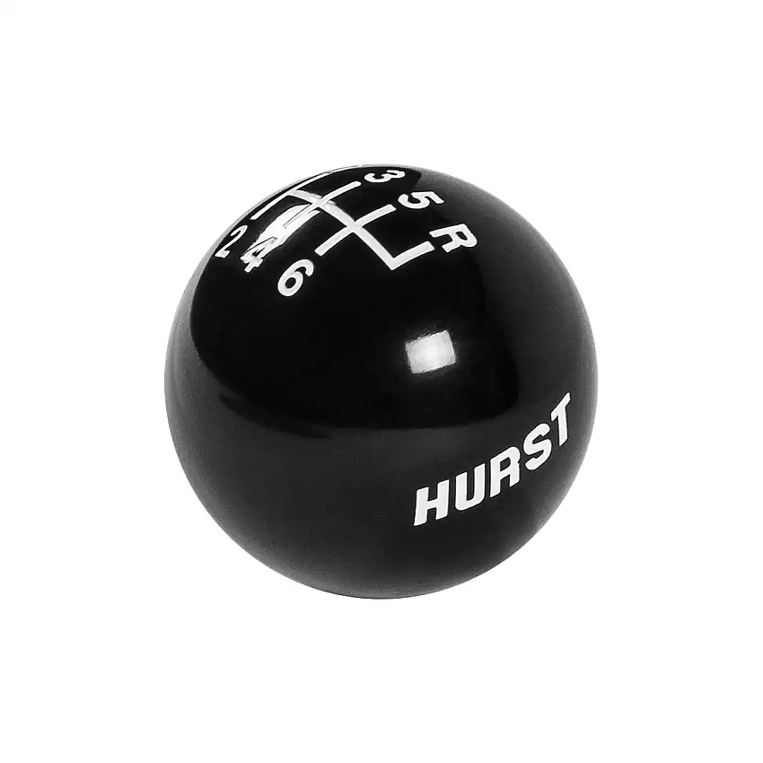 Hurst 1631040 Hurst Shift Knob - Black 6-Speed - 3/8-16 Threads