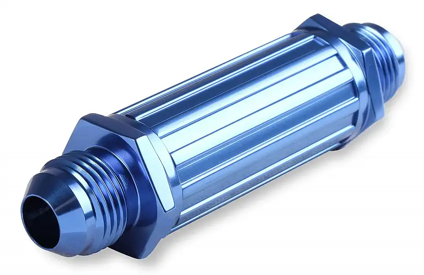 Mr. Gasket 2006-BL Mr. Gasket -6 AN Male Fuel Filter 30 Micron - Black