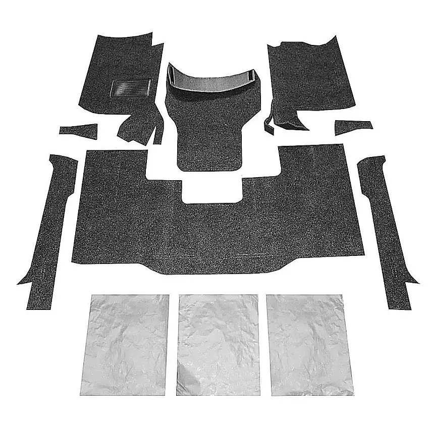 BedRug Premium Carpeted Front Floor Covering For 1976-95 Jeep CJ-7 & Wrangler YJ BRCYJ76F
