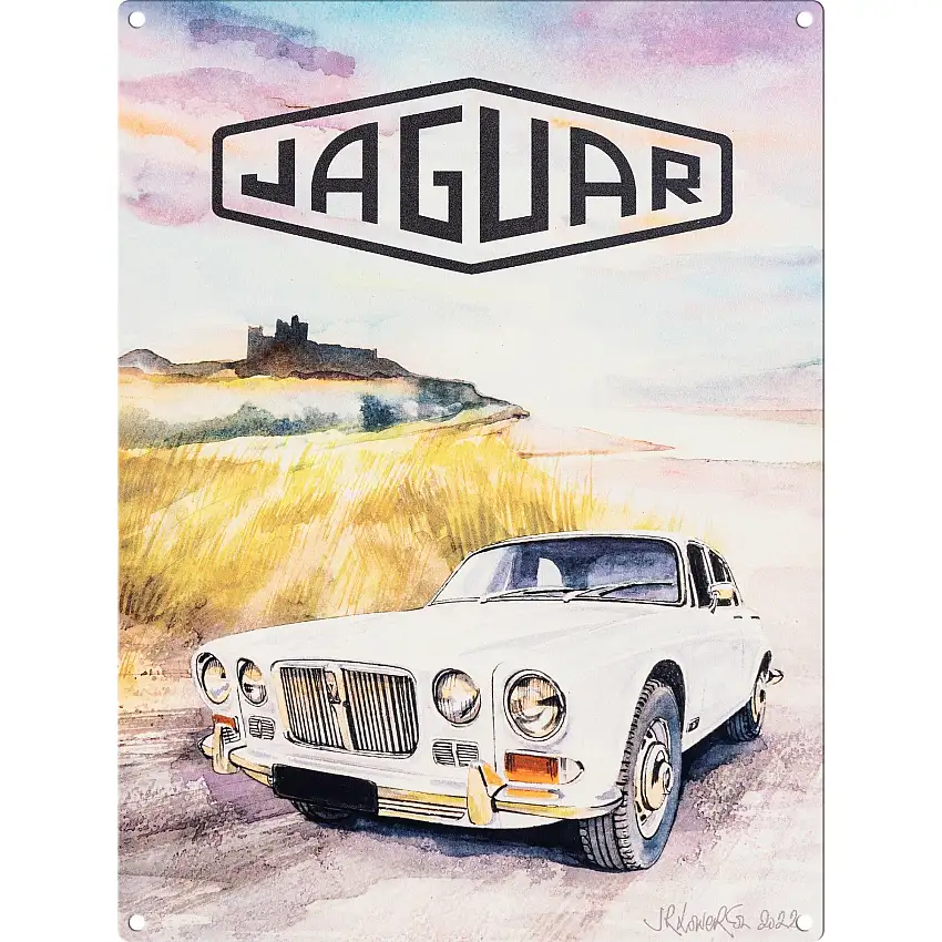 Classic Jaguar XJ Metal Artwork Sign by John Lowerson