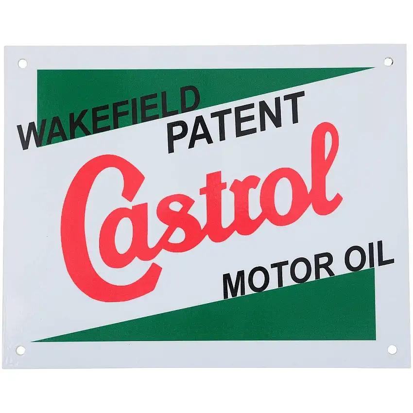 Castrol Enamel Sign - 10" x 7"