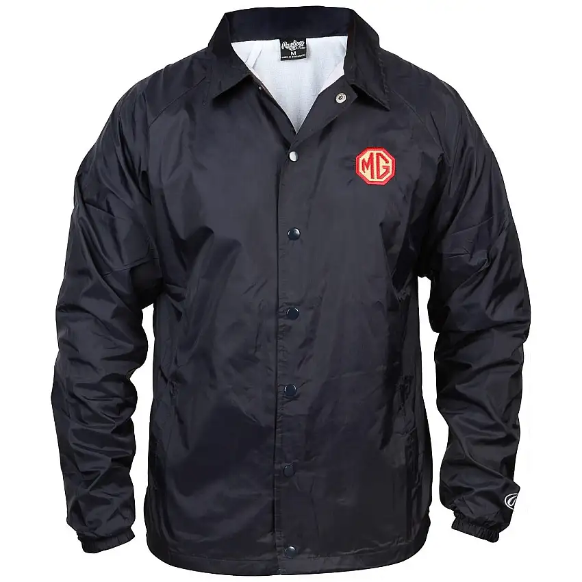 Embroidered Coach's Jacket, Navy - MG Logo
