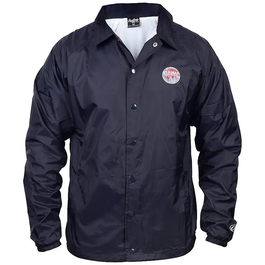Embroidered Coach's Jacket, Navy - Triumph Logo