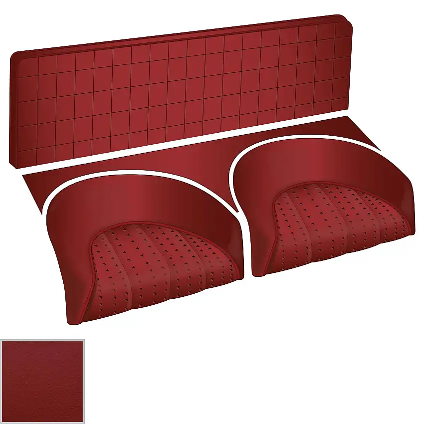 Rear Seat Kit, Vinyl, Red, BJ8