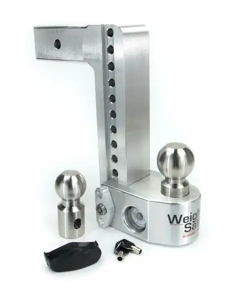 Weigh Safe 10in. Drop 2.5in. Shank Adjustable Ball Mount With Scale WS10-2.5