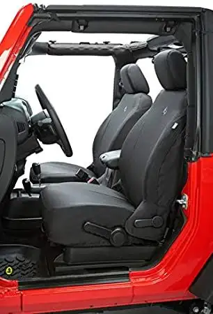 BESTOP Custom Tailored Front Seat Covers For 2007-12 Jeep Wrangler JK 2 Door & Unlimited 4 Door Models 2928035