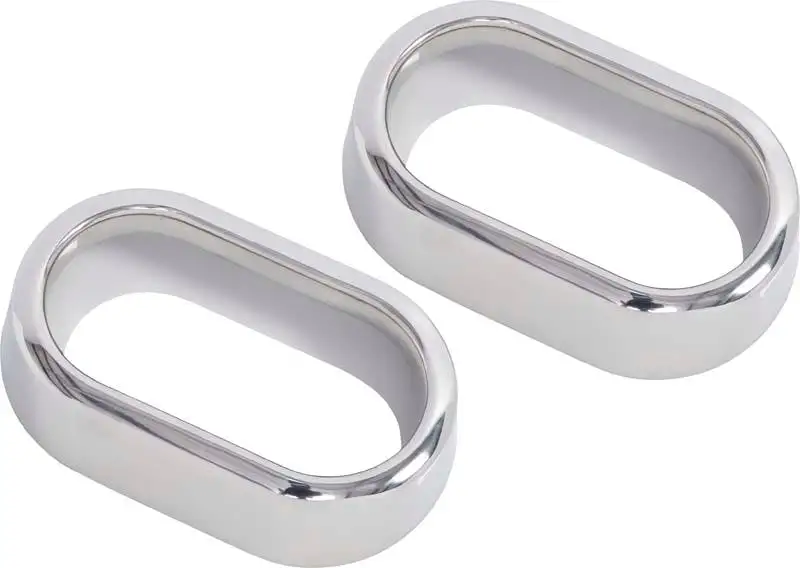 Kentrol 30006 Jeep JK Interior Door Handle Bezels Pair 07-10 Wrangler JK Polished Silver Kentrol