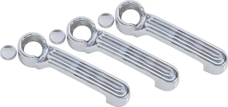 Kentrol 30011 Jeep JK Exterior Door Handle Covers 6 Pieces 07-18 Wrangler JK Polished Silver Kentrol