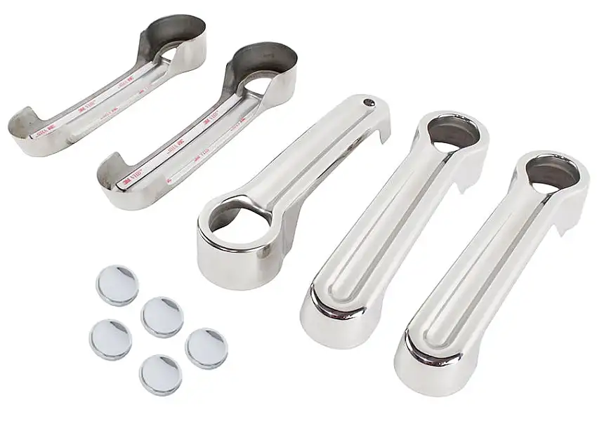 Kentrol 30012 Jeep JK Exterior Door Handle Covers 10 Pieces 07-18 Wrangler JK Polished Silver Kentrol