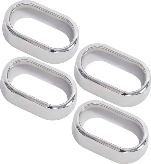 Kentrol 30015 Jeep JK Interior Door Handle Bezels 4 Pieces 07-10 Wrangler JK Polished Silver Kentrol