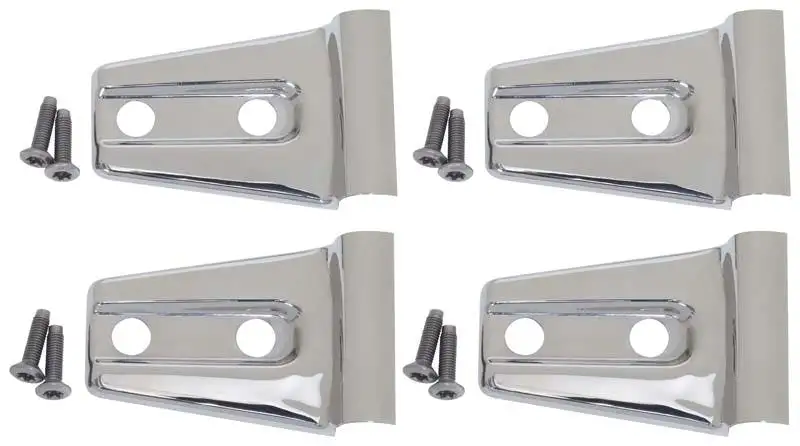 Kentrol 30020 Jeep JK Door Hinge Overlays 4 Pieces 2 Door 07-18 Wrangler JK Polished Silver Kentrol