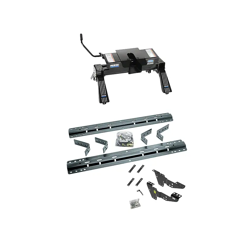 2014-2018 GMC Sierra 1500 Does Not Fit MagneRide Magnetic Ride Suspension Reese 16K Fifth Wheel, Dual Jaw, Complete System (Includes Rails & Custom Fit Brackets)