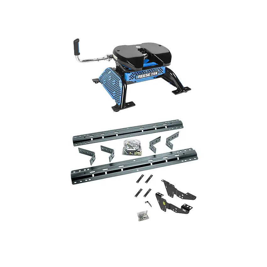 2019-2019 GMC Sierra 1500 Limited Does Not Fit MagneRide Magnetic Ride Suspension Reese 20K, M5 Fifth Wheel Hitch Complete Kit with Talon Jaw Lock | 20,000 lb Capacity Heavy Duty Towing (Includes Rails & Custom Fit Brackets)