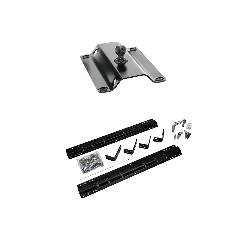 2013-2014 RAM 3500 Reese 25K Fifth Wheel Gooseneck Plate w/ Universal Rail Kit & Custom Fit Brackets