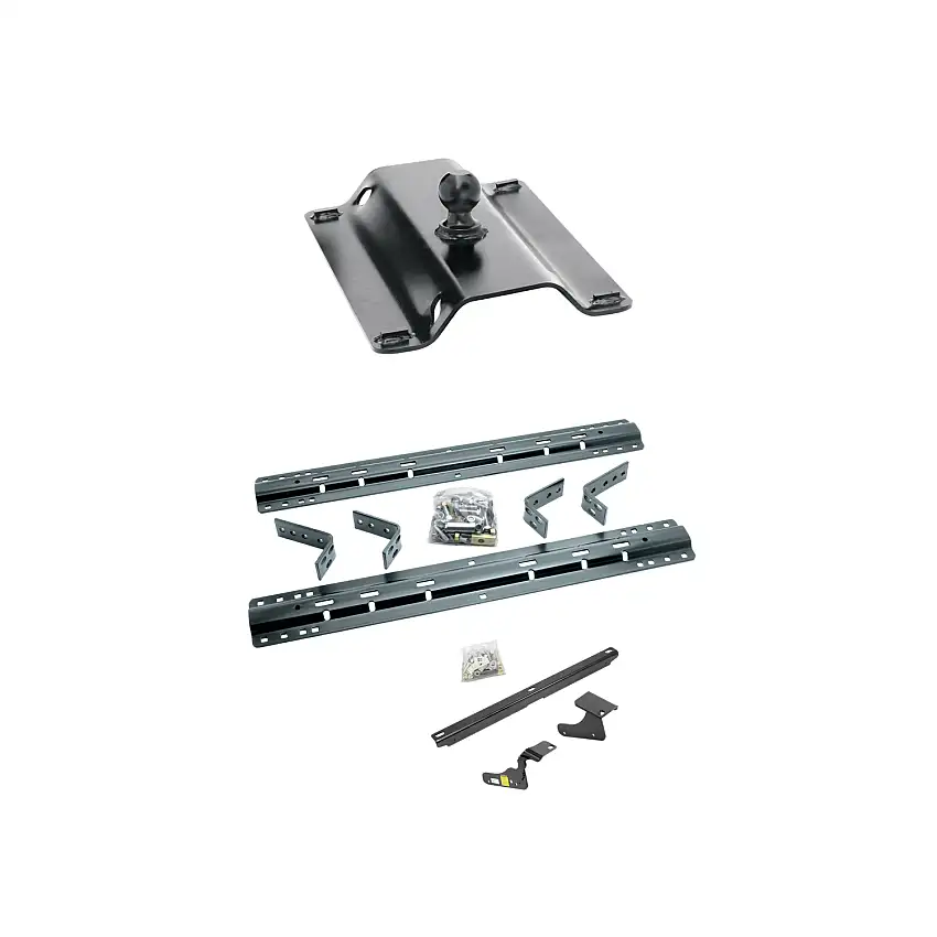 2015-2018 RAM 1500 Reese 25K Fifth Wheel Gooseneck Plate w/ Universal Rail Kit & Custom Fit Brackets