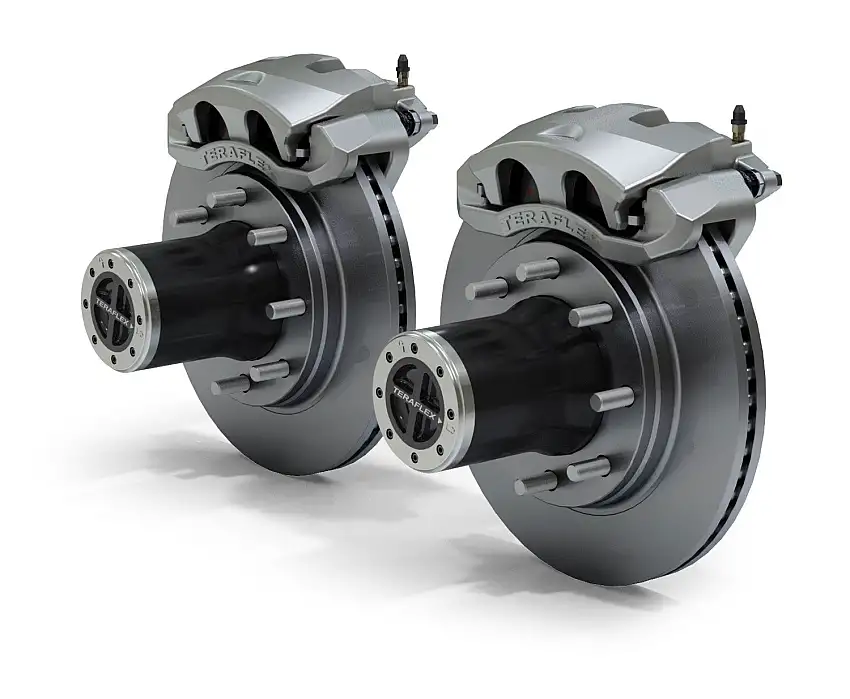 TeraFlex Front 8-Lug Locking Hub Conversion Kit With Big Rotors For 2007-18 Jeep Wrangler JK 2 Door & Unlimited 4 Door Model 3034412