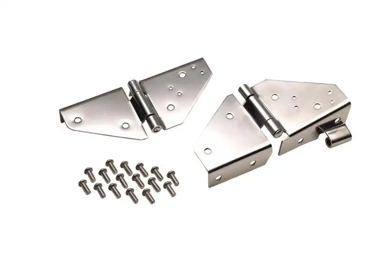 Kentrol 30403 Jeep CJ/YJ Windshield Hinge Pair 76-95 CJ and Wrangler YJ Polished Silver Kentrol