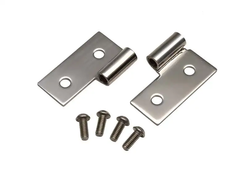 Kentrol 30407 JEEP CJ/YJ/TJ Lower Door Hinge Pair 76-06 CJ Wrangler YJ/TJ Polished Silver Kentrol