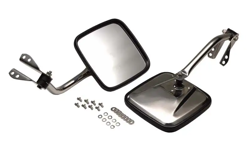 Kentrol 30417 Jeep CJ Mirror Kit Pair 55-86 CJ Polished Silver Kentrol