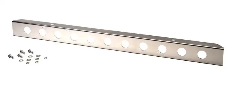 Kentrol 30436 Jeep YJ 54 Inch Front Bumper with holes 87-95 Wrangler TJ Polished Silver Kentrol