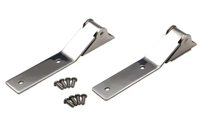 Kentrol 30442 Jeep YJ Tailgate Hinge Pair 87-95 Wrangler TJ Polished Silver Kentrol