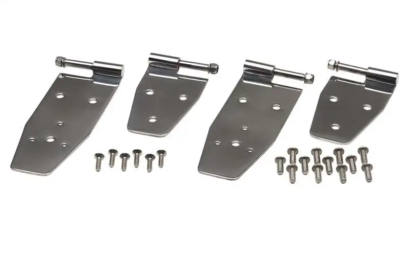 Kentrol 30469 Jeep YJ Hardtop Door Hinge Set 4 Pieces 94-95 Wrangler YJ Polished Silver Kentrol