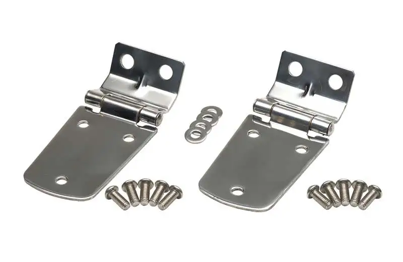 Kentrol 30476 Jeep TJ Hood Hinge Pair 97-06 Wrangler TJ Polished Silver Kentrol