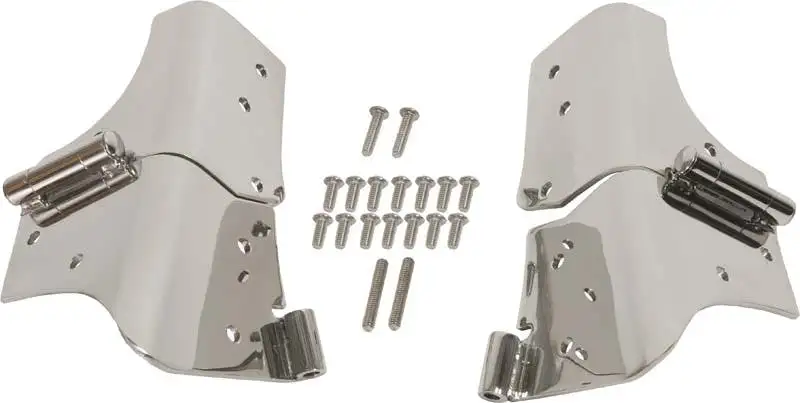 Kentrol 30477 Jeep TJ Windshield Hinge Pair 97-06 Wrangler TJ Polished Silver Kentrol