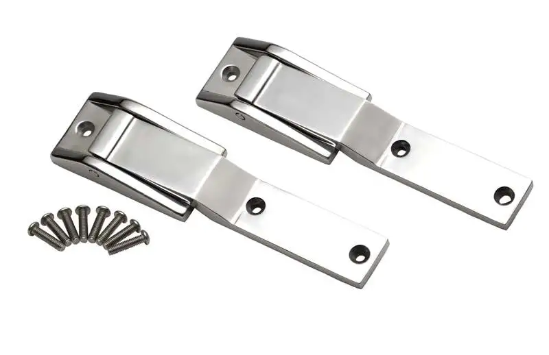 Kentrol 30478 Jeep TJ Tailgate Hinge Pair 97-04 Wrangler TJ Polished Silver Kentrol